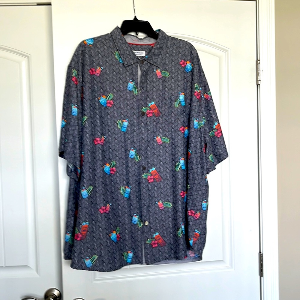 Tommy Bahama “Coconut Point” Mens Short Sleeve Button up CoolMax Shirt size 2XLB